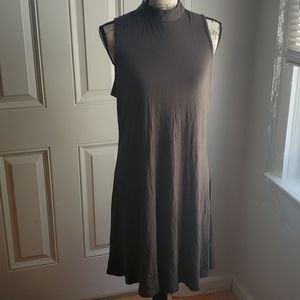 Fit and flare olive dress